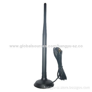 2.4GHz Terminal Rubber Duck Antenna with 7dBi Gain and Magnetic Base, Applied to WLAN/Wi-Fi System